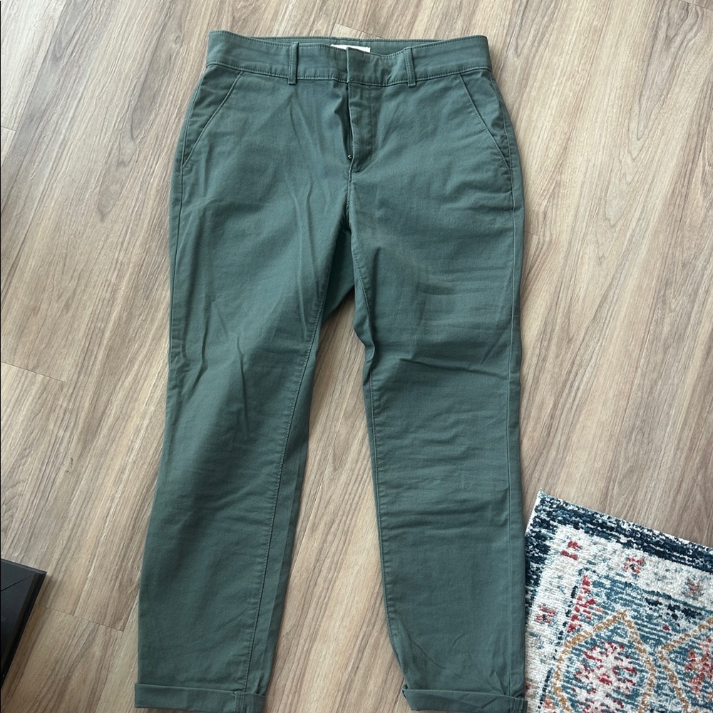LOFT Women's Green Straight Leg Pants